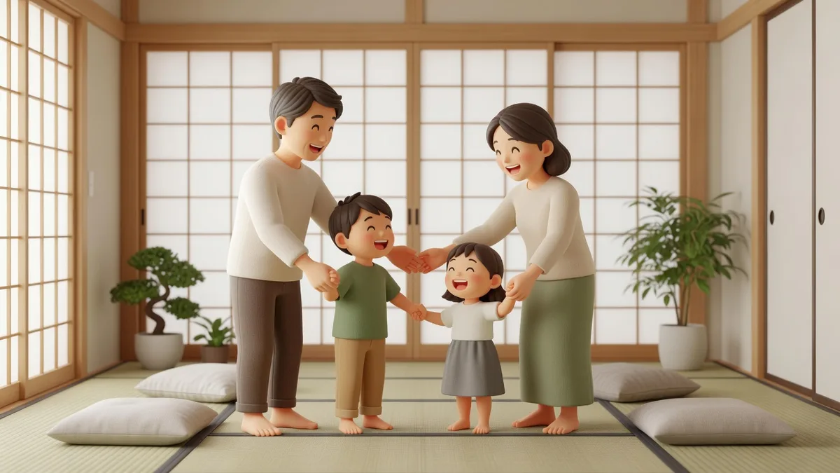 四人家族の温かい日常